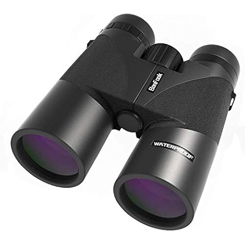 BonFook Binoculars for Adults,2019 New Compact 12x42 HD Professional IPX7 Waterproof/Fogproof,Folding Binoculars for Bird Watching,BAK4 Prism FMC Lens Clear WeaK Light Night Vision with Carrying Bag Cover