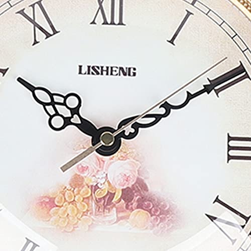 Reloj de pared doble cara redondo 7.5 pulgadas color crema miniatura 5