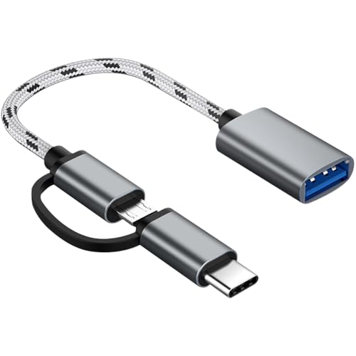 Adaptateurs 2 en 1 Type-C/Micro vers USB, Câble Adaptateur USB vers USB C OTG,Compatible avec Samsung Galaxy S21 S22 S23 Note 20/10 A53, Google Pixel et...
