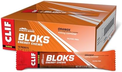 CLIF SHOT BLOKS - Energy Chews - Orange - (2.12 oz, 18 Count) by Clif Bar