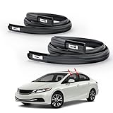 ItranMc Roof Drip Moulding Kit for 2012-2015 Honda Civic 4-Door Sedan, Black Rubber Weatherstrip Trim for Left & Right Side,Replace#74316TR0A01 74306TR0A01