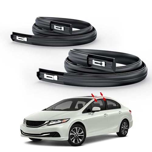ItranMc Roof Drip Moulding Kit for 2012-2015 Honda Civic 4-Door
