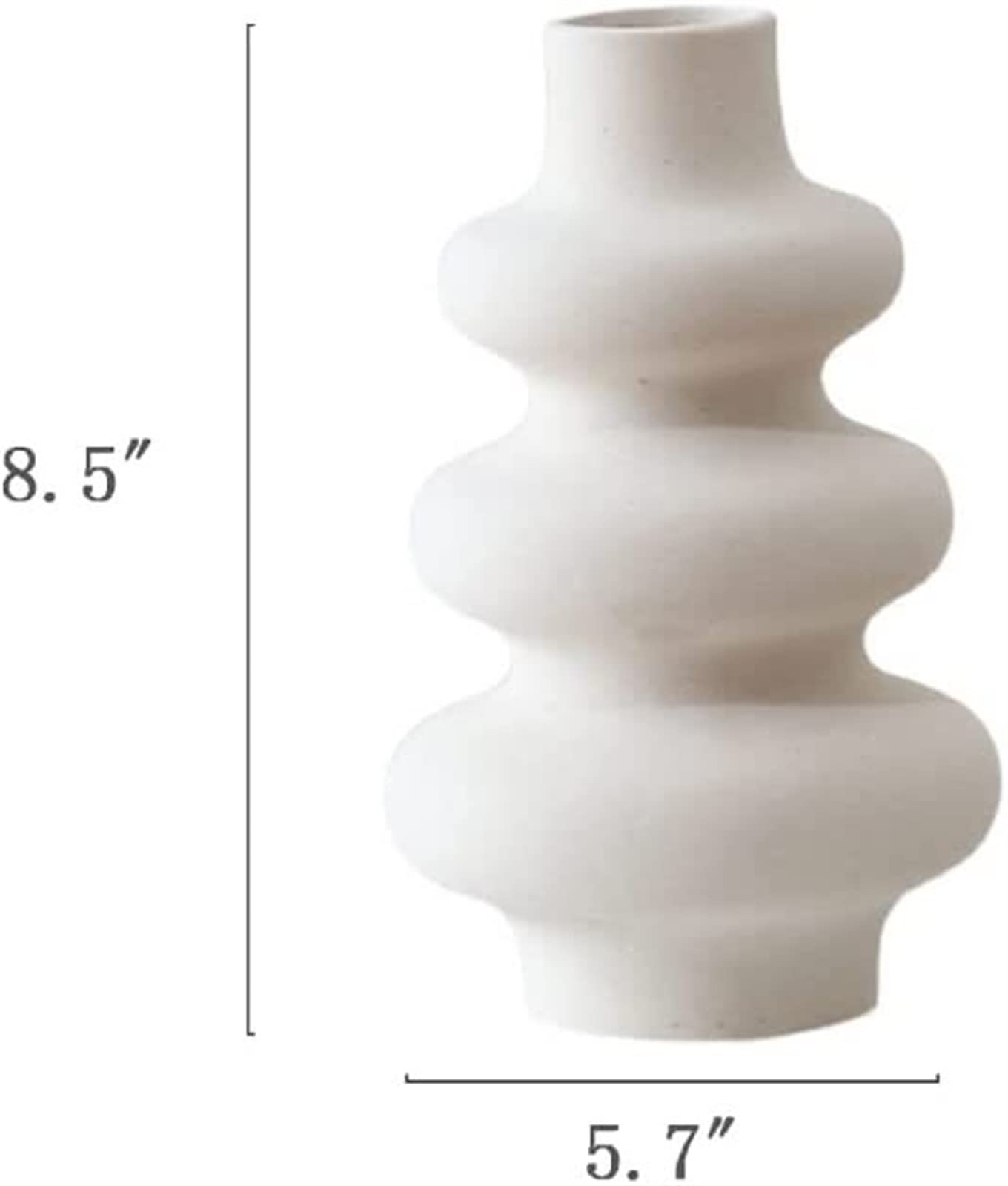 Vase Fleur Vase Plastique Petit Moderne Vases Forme de Spirale Design Vase décoratif pour Herbe de la Pampa, Centre de Table Decoration (Blanc) | Leroy Merlin