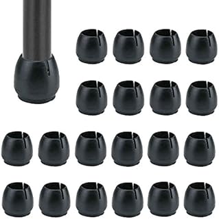 Pulluo 32Pcs Chair Leg Caps Silicone Chair Leg Floor Protectors Round Furniture Table Feet Pads Covers Prevents Scratches and Noise Anti-Slip Furniture Legs Caps for Hardwood Floors,Black(12mm-16mm)
