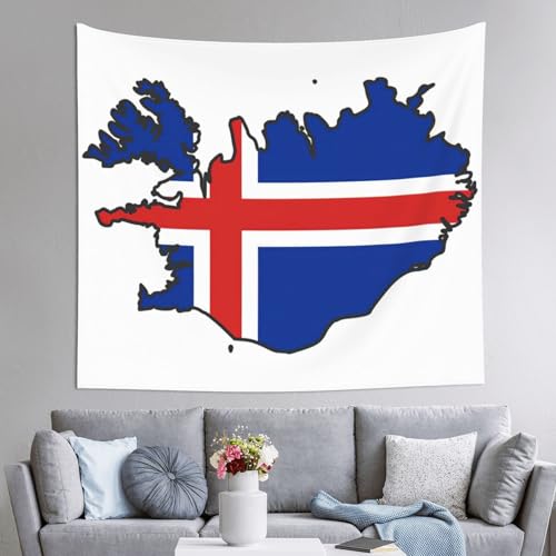 Tapiz para colgar en la pared con diseño de Islandia de 152 x 130 cm para el dormitorio
