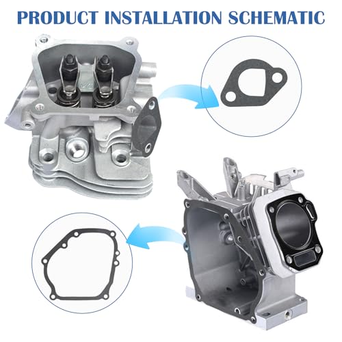 Image of Predator Hemi 212 Carburetor Exhaust Intake Gasket Kit, Small Engine Carb Head Gaskets Material Compatible with 196cc 212cc GX160 GX200 Power Equipment (212cc /GX160 Full Gasket Set)
