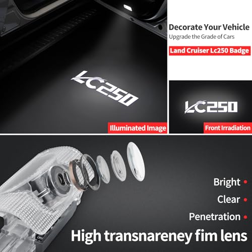 Lámpara proyección logo puerta 2 piezas para Land Cruiser miniatura 4