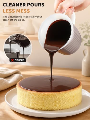 Image of LUSHYUM Silicone Measuring Cups for Melting Chocolate, Detachable Handles