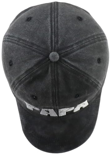 Image of Fishing Papa Hats for Men, Funny Cotton Embroidered Fishing Decor Baseball Cap for Dad Father Papa