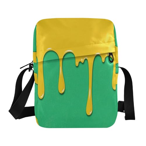 Fashion Street Graffiti Painting Orange Green messenger bag for women mens crossbody bag small Shoulder Handbag Adjustable Strap for outdoor sports Shopping