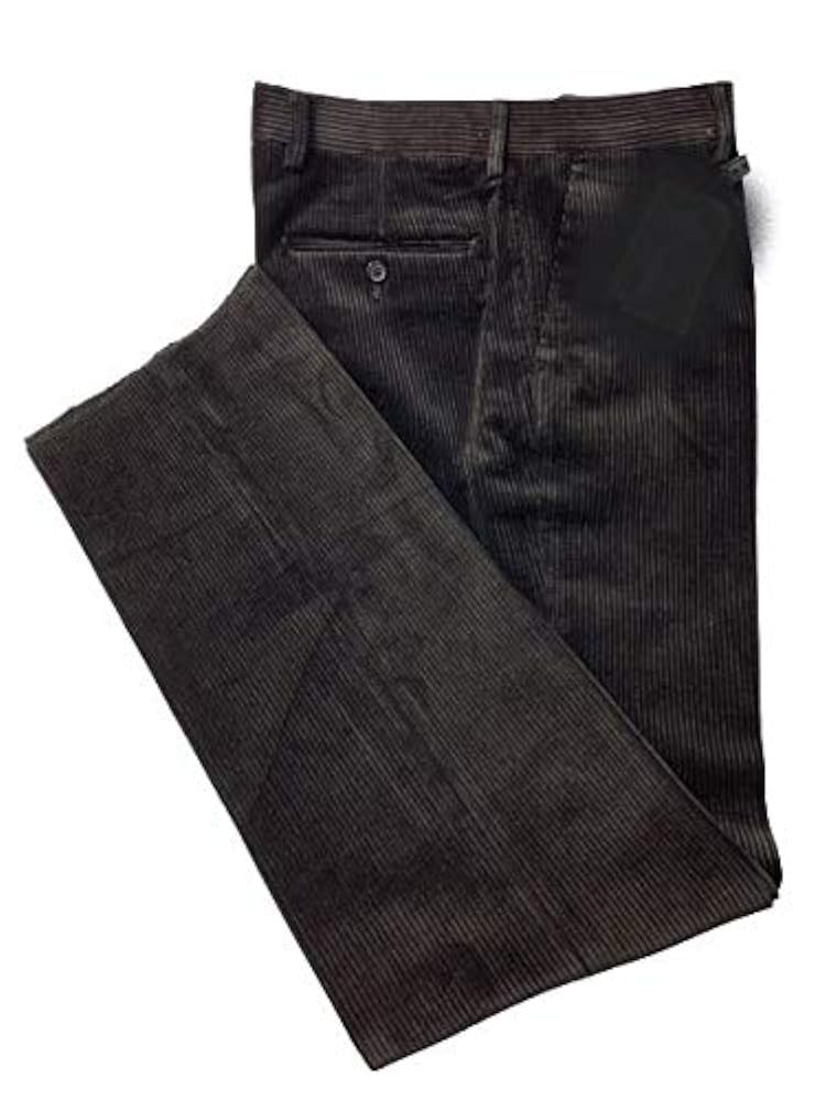 Pantalone Velluto Classico con Pence Duca VISCONTI di MODRONE Art. Flexus  Colore Nero (46) : Amazon.it: Moda