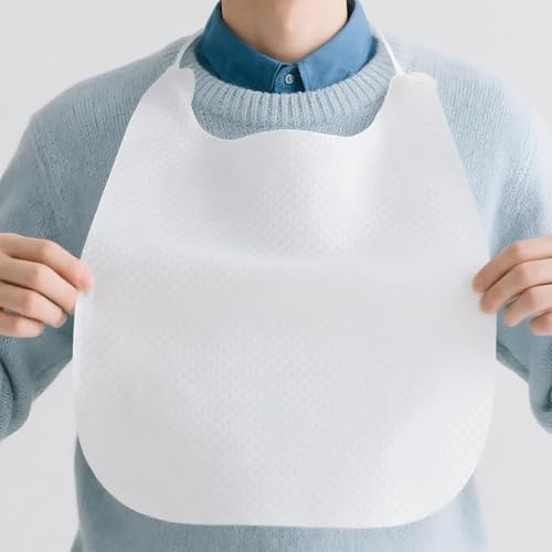 Freude Disposable Bibs of paper, Gentle & Absorbent Bibs of paper for Mealtime, Child Size, Crumb Catcher, 50 Pack2