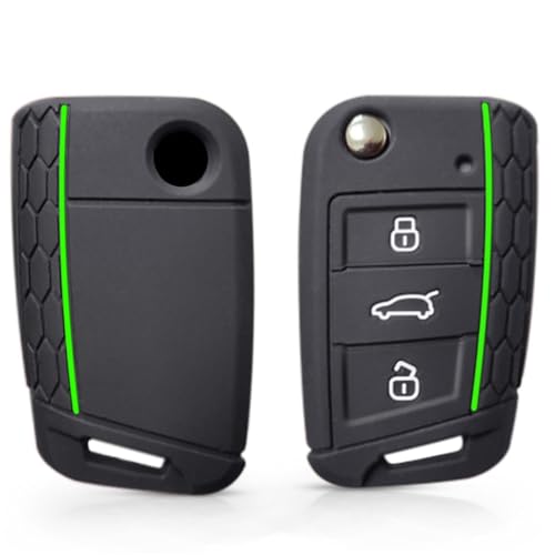 Etui clés télécommande de voiture en silicone pour VW Polo Golf 7