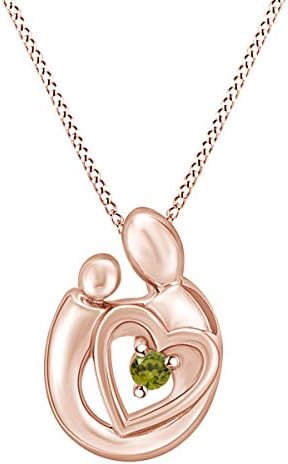 Heart Pendant Necklace in 14k Rose Gold 