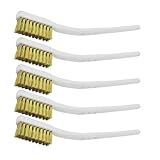 5Pcs 175mm Brass Wire Brush Mini Paint Rust Remover Steel Wire Brushes Industrial Metal Polishing Burring Cleaning Brush