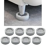 [What'sUp?] Anti Vibration Pads for Washing Machine- Washer Dryer Noise Reduction& Shock Absorbing Rubber Feet - Heavy Duty Anti-Slip Pads for Furniture, Appliances, and Equipment- 8 Pack for Home Use