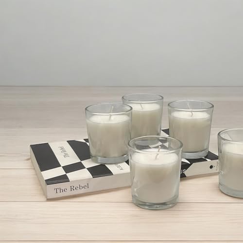 Image of Stonebriar 12 Hour Long Burning Unscented Wax Filled Votive Holders, 24 Pack, White
