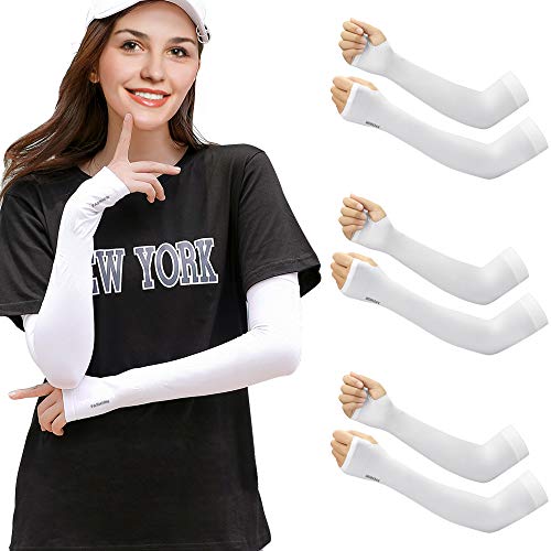 EMAGEREN 3 pares Calentadores de brazo Mangas de Brazo Deportes Unisexo Manga de Compresión Elástica Cubre Brazos Protección Sol UV Manguitos Ciclismo para Todas Las Actividades al Aire Libre
