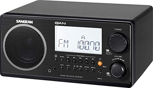 Sangean WR-2 Radio analogique AM / FM avec RDS Alarme Haut-parleur Noir