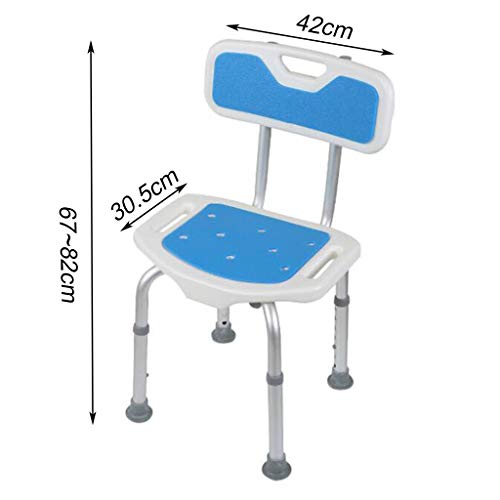Tabouret de bain réglable CHEWYNP avec dossier rembourré pour douche - 3