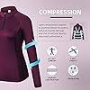 Sillictor 1/4 Half Zip Running Top Women Long Sleeve T Shirts Thermal Ski Base Layer Womens Sports Tops Gym Hiking Cycling Climbing Base Layers Breathable High-Wicking Durable Soft Red 92506 L #2