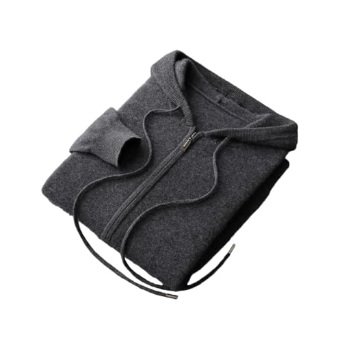 Cárdigan de punto con capucha para hombre abrigo grueso cálido suéter cachemira