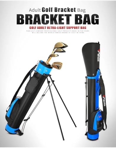 Bolso compacto del soporte del golf de la PU para 9 palos, estuche de transporte ligero portátil con la base estable, almacenamiento de fácil acceso para hombres y mujeres, compañero de viaje ideal pa