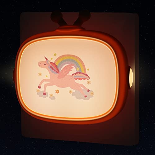 Luz Nocturna Infantil Enchufe, Patrón Unicornio LED Lampara Noche Sensor Crepuscular, Punto Luces Pared para Escaleras Dormitorio, Luz Quitamiedos Niños, Decoración Habitaciones Bebé Recien Nacido