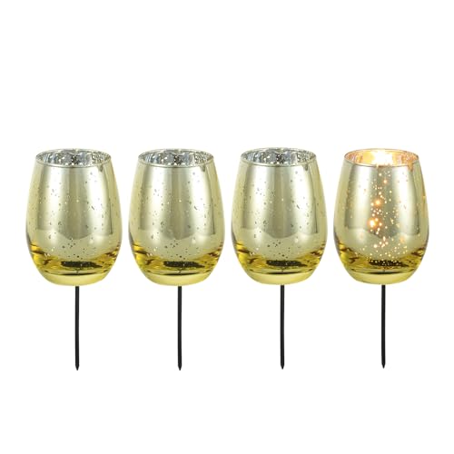 Glasseam Kerzenhalter Adventskranz Deko Teelichthalter: 4er Set...