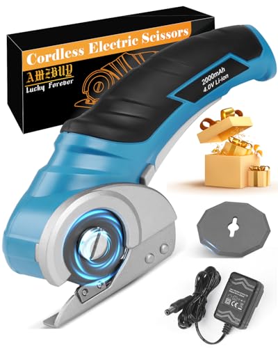 Cardboard Cutter Cordless Electric Scissors - Mens Valentines Day Gifts for Him Electric Box Cutter for Cardboard Recycling, Heavy Duty Carpet Cutting Tool for Plastic, Box, Leather