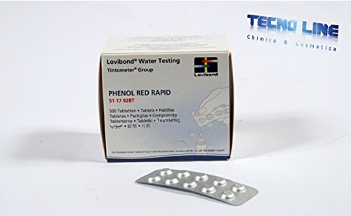 Pastilles réactifs pour la mesure du pH - Phenol Red Rapid. Lot de 250 pièces. Expédition immédiate.