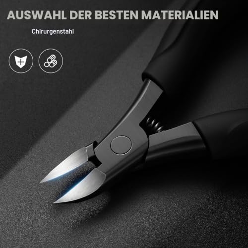 BEZOX Nagelschere für tief Eingewachsene Fußnägel aus Edelstahl für Dicke und durch Pilzbefall Nagelzange - Weicher Griff und Metall… – Ansicht 2