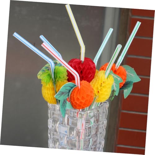 Pitillos plásticos desechables 3D coloridos 24 pcs miniatura 5