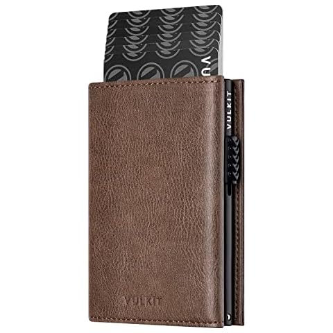 VULKIT Portefeuille en Cuir avec RFID Cover