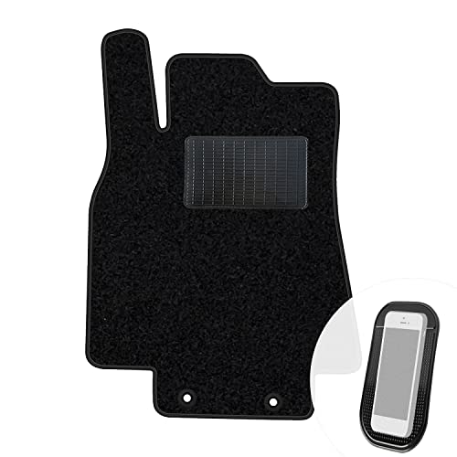 moto-MOLTICO Fahrer Fußmatte Auto Velours Fahrerseite Autoteppiche Schwarz Fahrermatte 1-teilig...