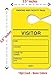 Astro Bright Orange Parking Permit - Guest Pass - Numbered Facility Pass - Car Park Management - 100 Units - Disclaimer - 3.5 x 5.5 in - 10pt/250gsm Card Stock