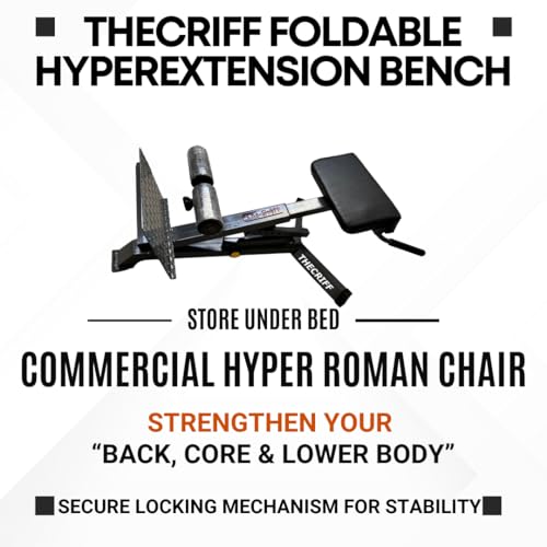 Image of Foldable Hyperextension 4x2 inch Pipe Structure Commercial Model Roman Chair Back Lower Core Workout Bench |Heavy-Duty Strength Training Equipment for Abs, Glutes, Hamstrings & Calves|GHD Sit-Ups