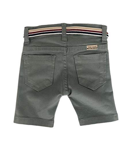 Bermuda Sarja Para Bebê Menino Com Cinto (VERDE, M)