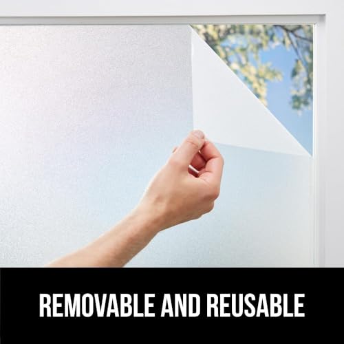 Image of Window Privacy Sheet for Glass Covering with Frosted Blur Texture | Self Adhesive-Uv Protection /Sun Heat Control || (18 x 48 Inch, Frost Color)