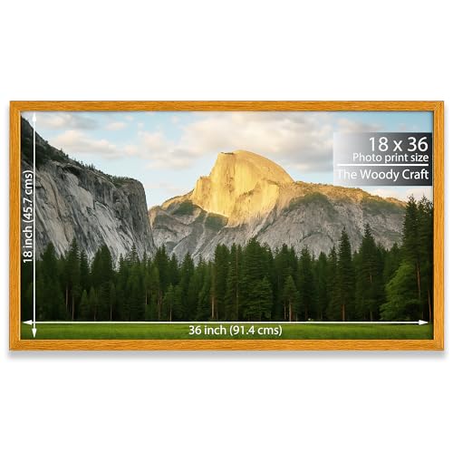 Image of 18x36 Photo Frame | Orange Frames For Wall Decor | Artistic Wall Frame | Wood Frame To Elevate Decor | Smart Big Photo Frames For Wall | Ideal Photo Frame For Birthday Gift
