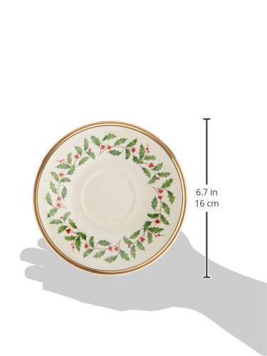 Image of Lenox Holiday Saucer,Ivory and Platinum