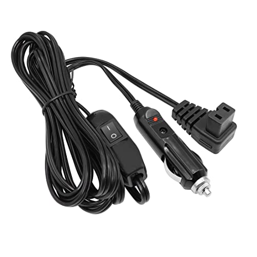 Auto Fridge Cable with Switch 4M YACSEJAO 12/24V DC Replacement Car Cooler Cool Box Mini Fridge 2 Pin Lead for Car Cooler Box Mini Fridge