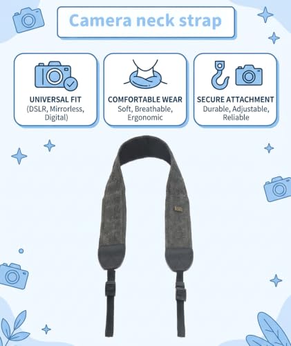 Image of NHCDFA Camera Belt, Camera Strap, Easy to Use and Carry Black Camera Belt Strap Quick Release Buckle Comfortable to W ear for All Kinds of Photography Equipment