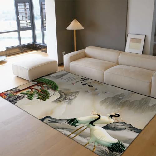 Tapis oiseaux de la forêt lavable en machine pour chambre et salle à manger - 3