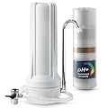 iSpring CT10-W Countertop Water Filter, Multi-Layer Faucet Water Filter System with Versatile Faucet Adapter, Reduces Heavy Metals, Bad Odor, and Chlorine, White