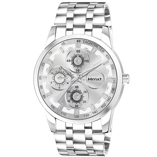 Image of HMXT-134 Stunning Silver Series Men's Elegance and Exceptional Performance| Fashionable and Styish Analog Watch - Perfectly Suited for Every Occasion, from Casual to Formal Wear