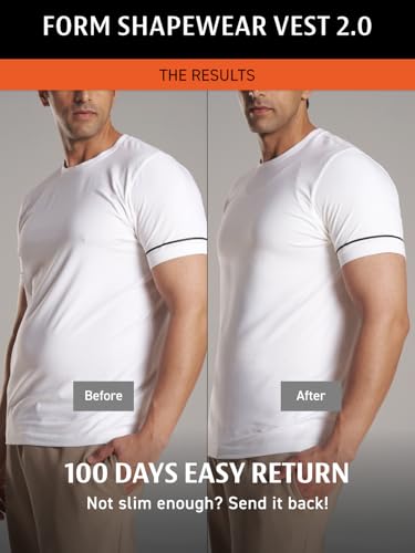 Image of DAMENSCH Form Shapewear for Men, Comfortable and Stretchy Body Shaper for Man, Posture Correcting Tummy Tucker, Breathable Compression T Shirt, Ideal for Parties Shirt Tucker for Men