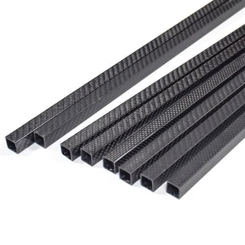 2Pcs Length 500mm 3K Full Carbon Fiber Square Tube OD: 8 10 12 14 15 16 17 18MM Matte Surface Rolled Carbon Tube Carbon Fiber Square Tube(14x14x12mm Twill)