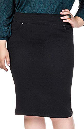 Saia Preta Mid Plus Size Dyork Jeans