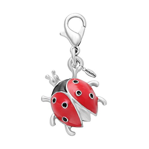 NOUMANDA Insect Jewelry Tiny Ladybug Charm for Bracelet,Necklace,Keyring